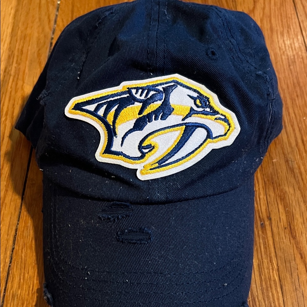 Nashville Predators Navy Blue Cap with Embroidered Logo